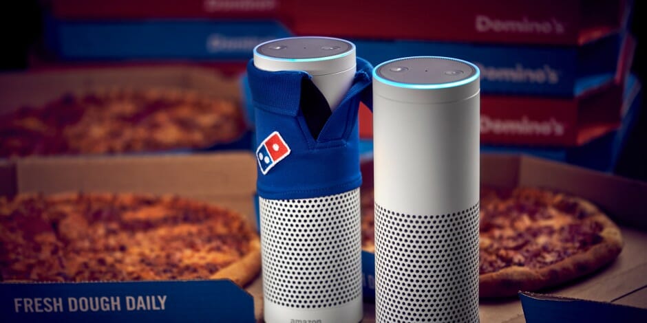 Domino's pizza and Amazon echo