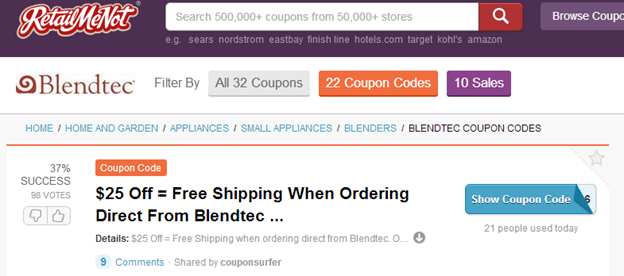 Vitamix coupon code