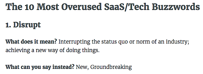 10 overused Saas buzzwords