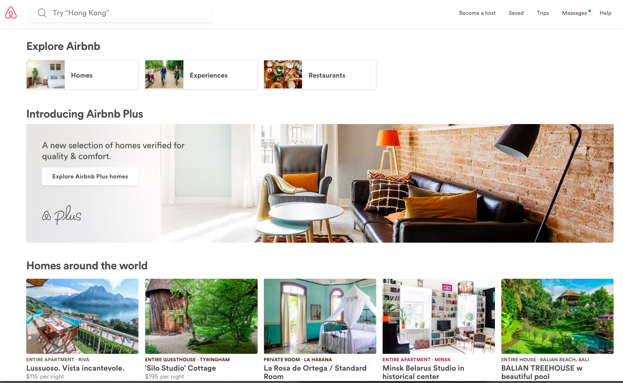 Airbnb website