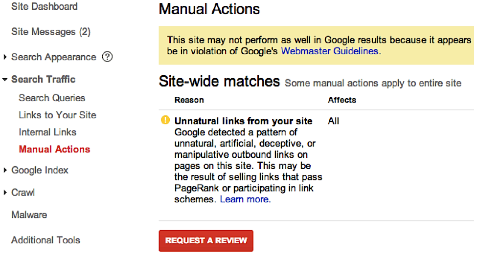 Message site. Manual Actions. Don Google инструкция. Google detected.