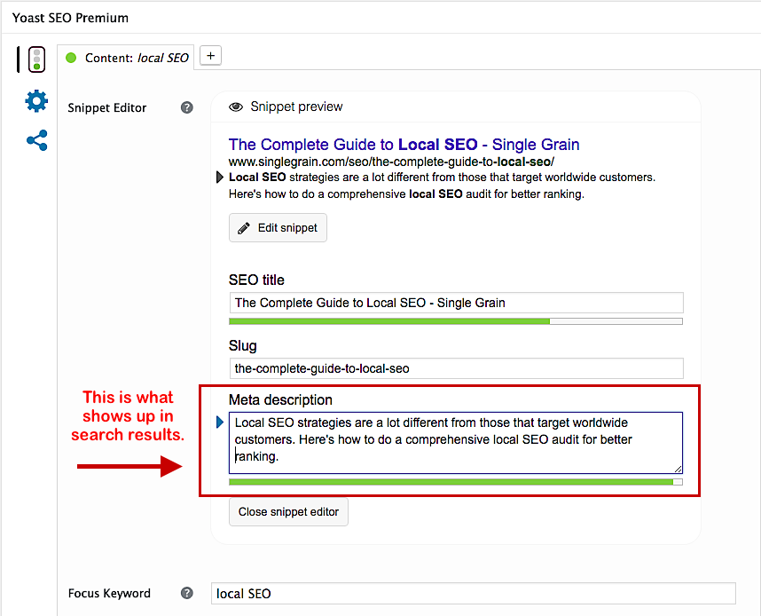Complete Guide to Local SEO Yoast plugin meta description