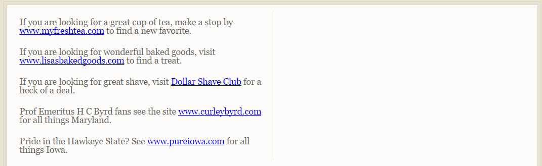 Dollar Shave Club 18 Spam Link