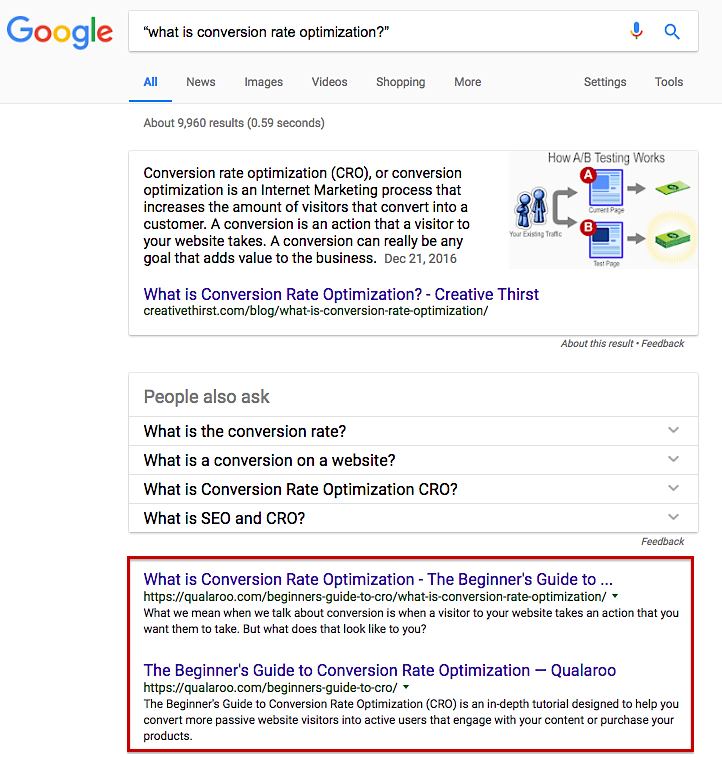 Google what is conversion rate optimization