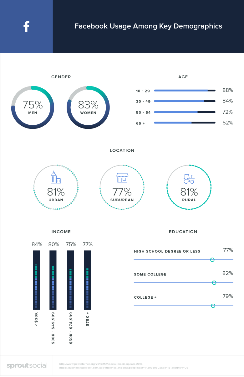 facebook usage demographics