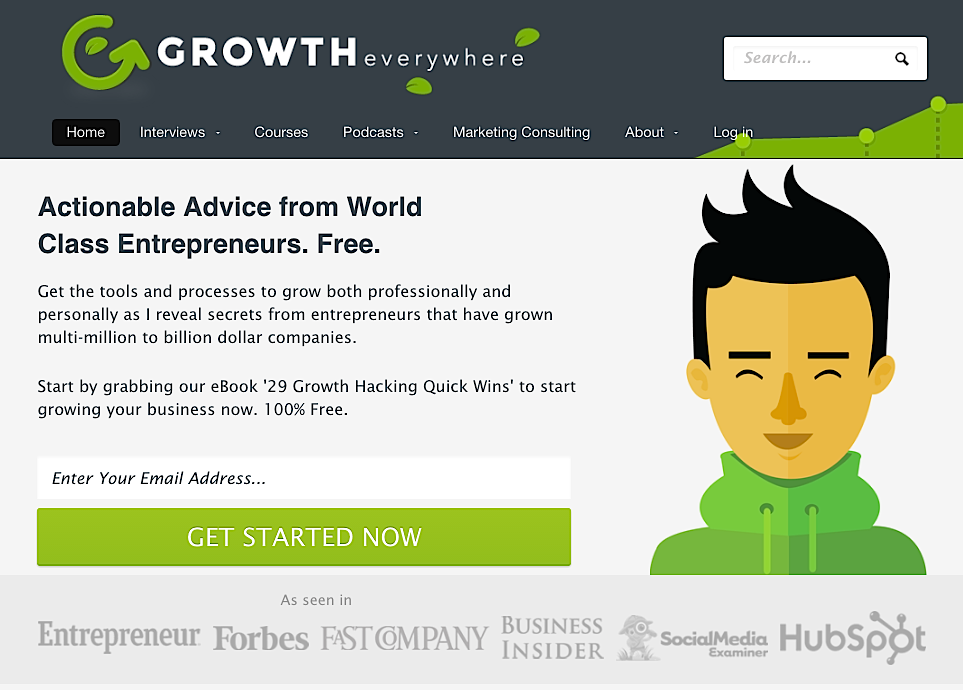 Growth Everywhere homepage