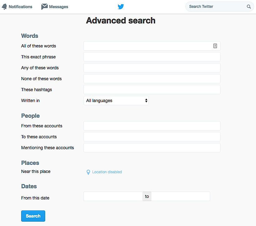 Twitter search