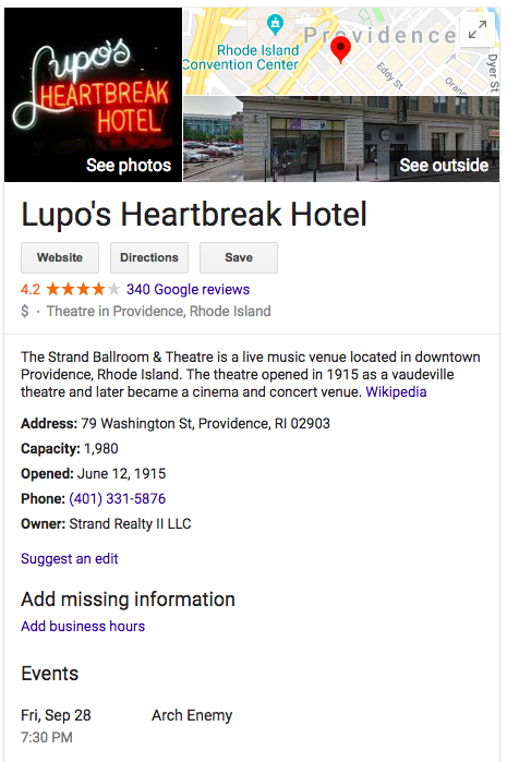 Lupo's Heartbreak Hotel