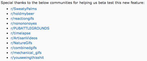 Reddit beta testers