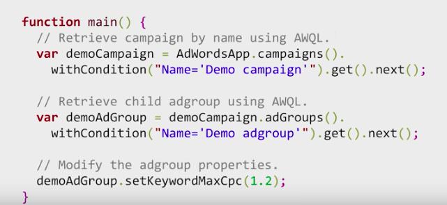 AdWords script example