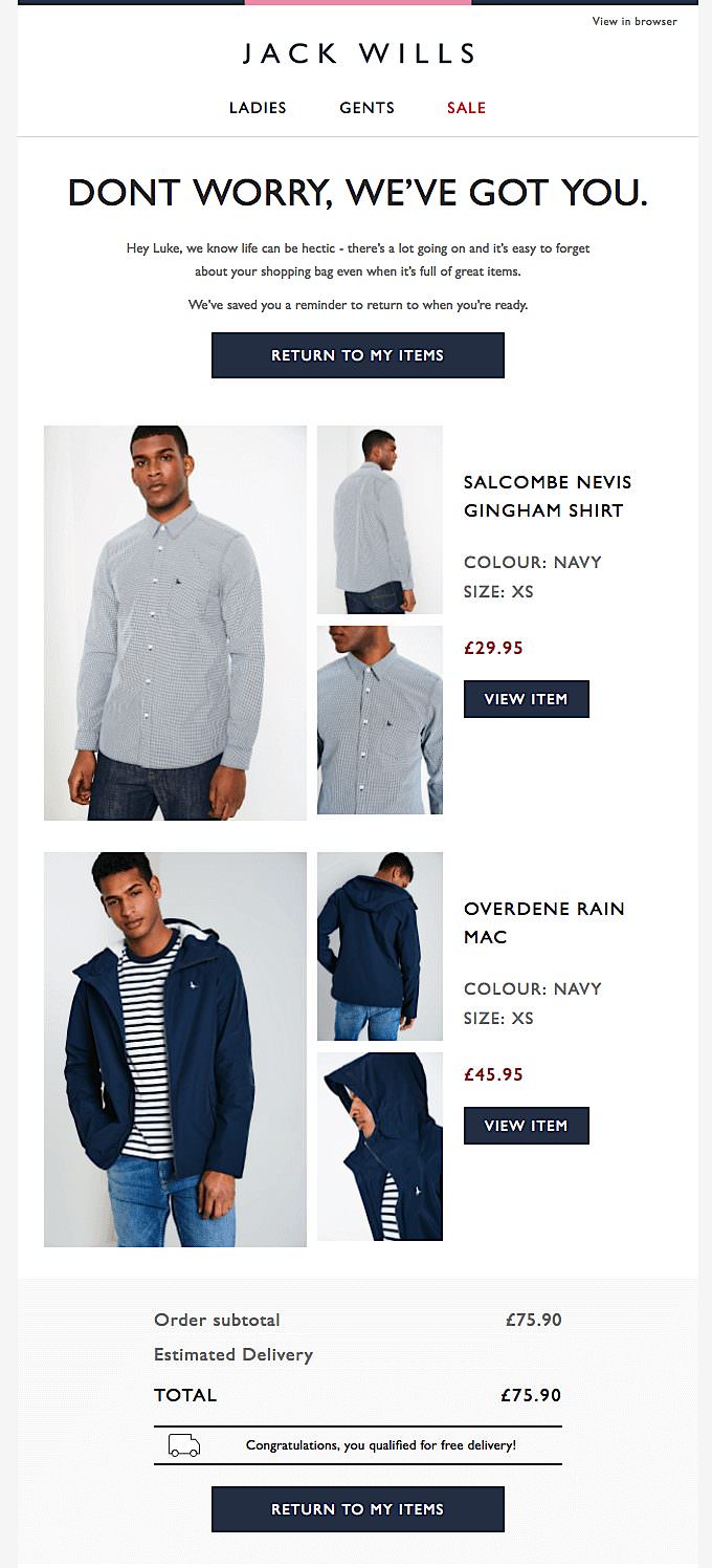 Jack Wills email