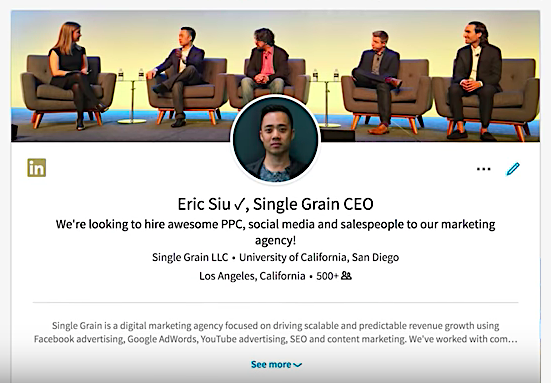 Eric Siu Single Grain LinkedIn