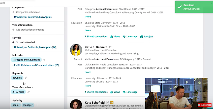 LinkedIn and Dux Soup