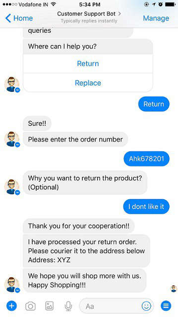 Customer support bot