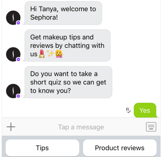 Kik Sephora Chatbot