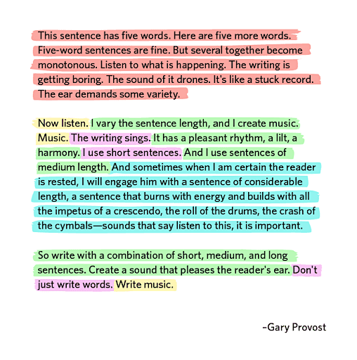 Formatage des phrases et des paragraphes