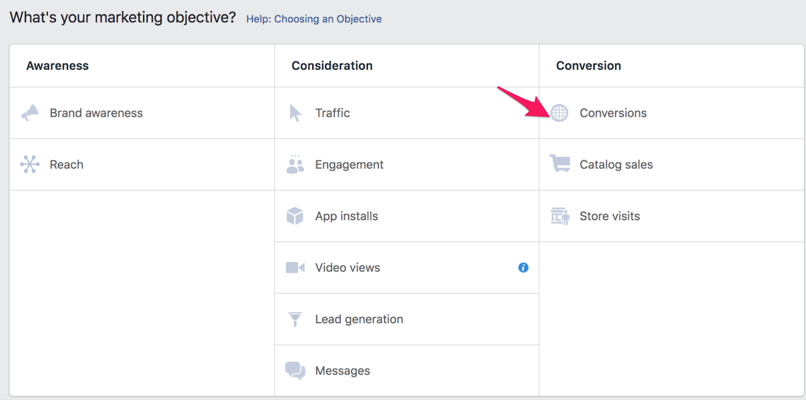 32 facebook conversion objective