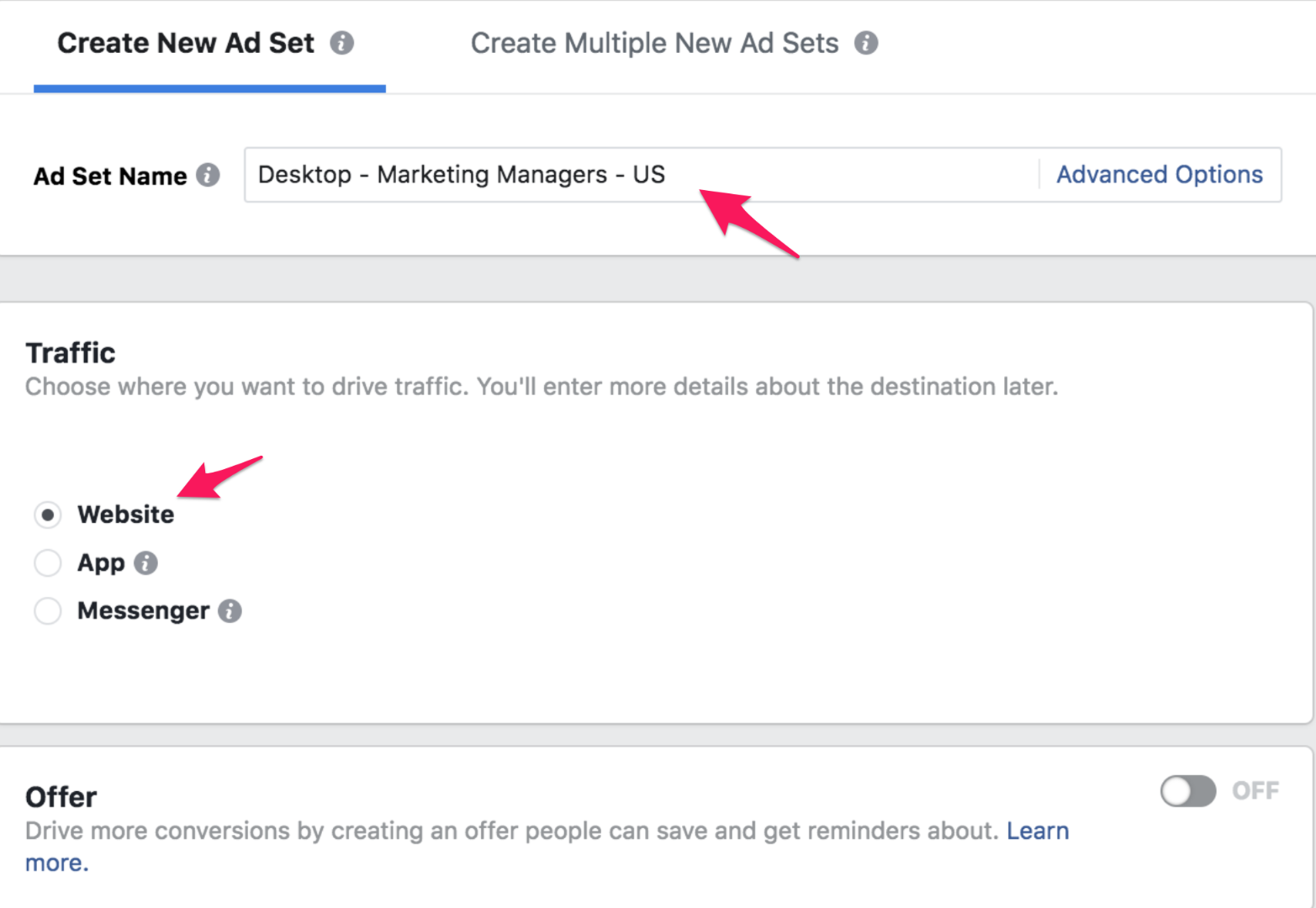 4 facebook ad group