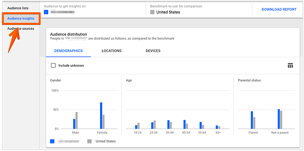 AdWords Audience Insights