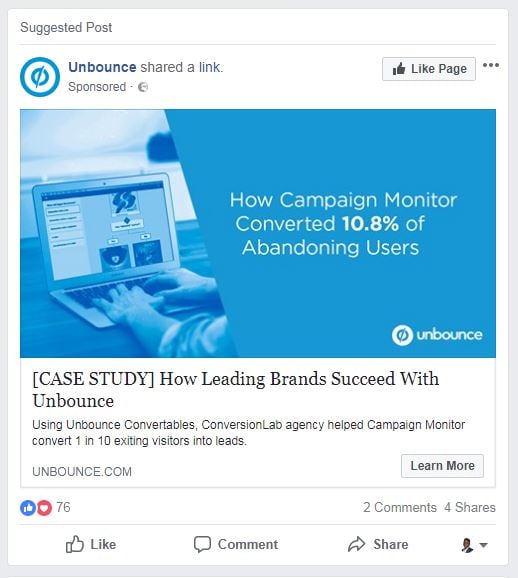 Unbounce case study