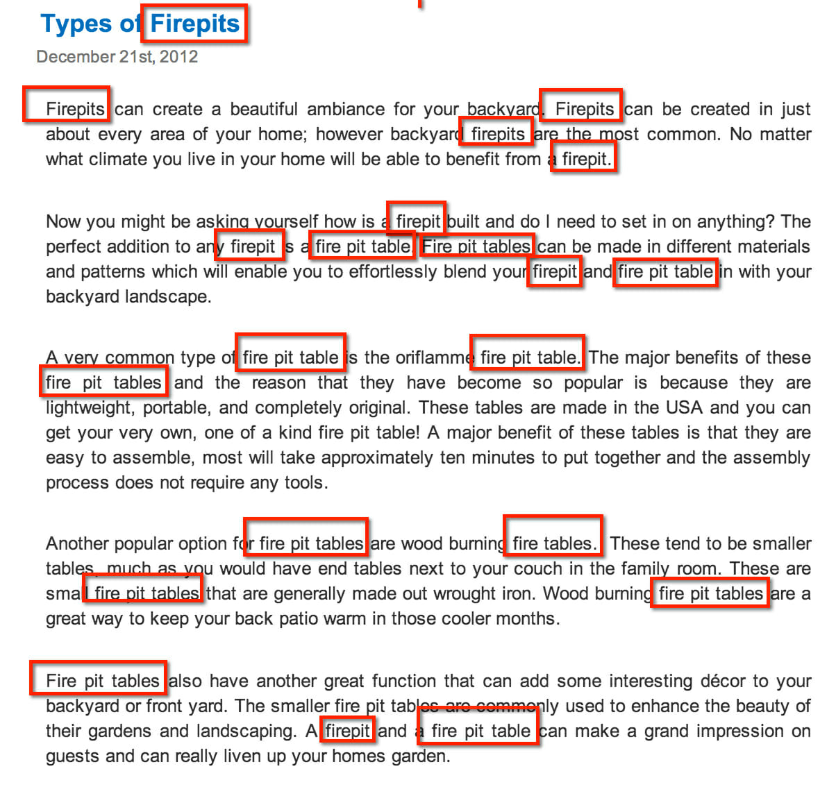 keyword stuffing example