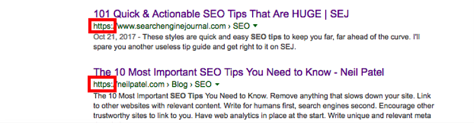 https in the serps