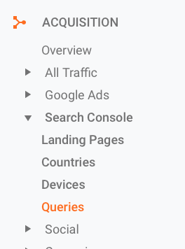 Google Analytics - Queries