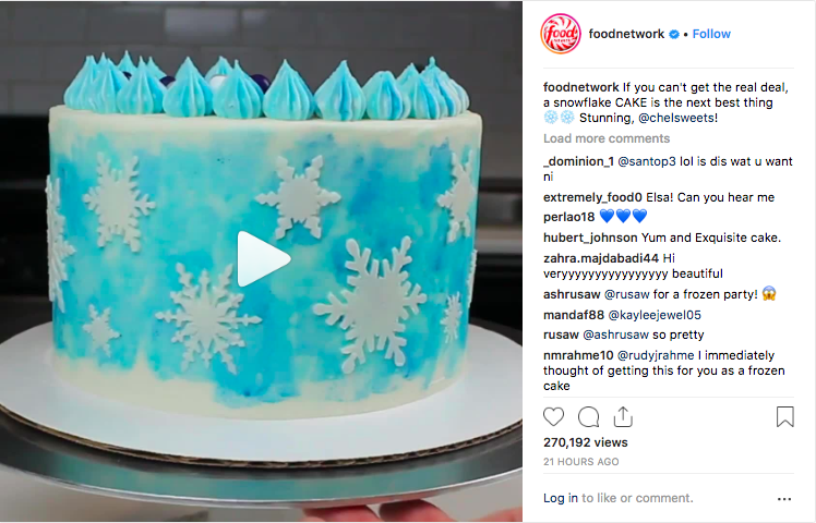 Food Network make a blue cake