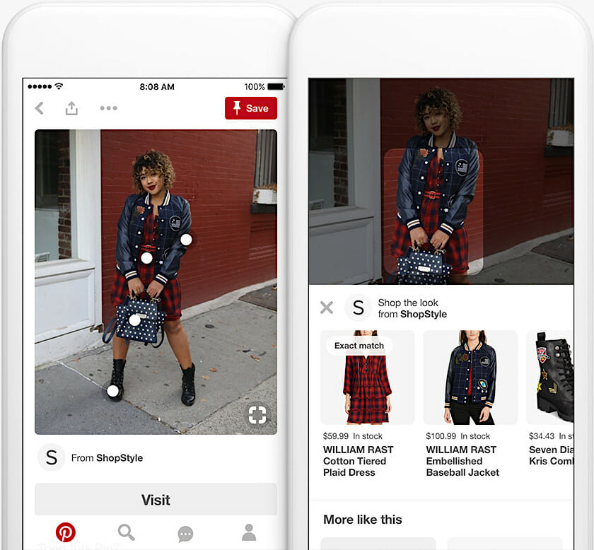 Pinterest Shop the Look feature