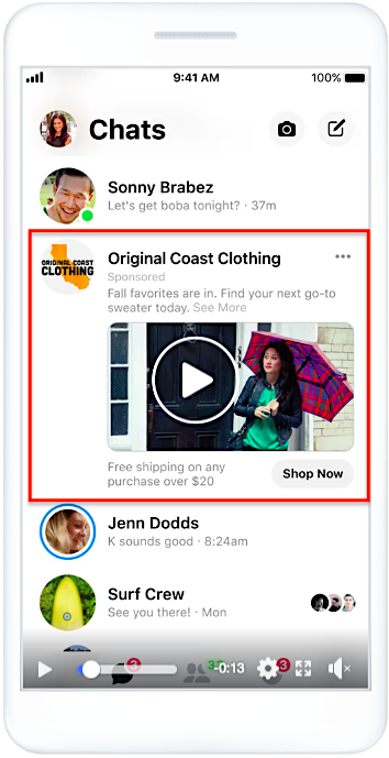 FB messenger ads