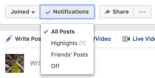 FB group notifications