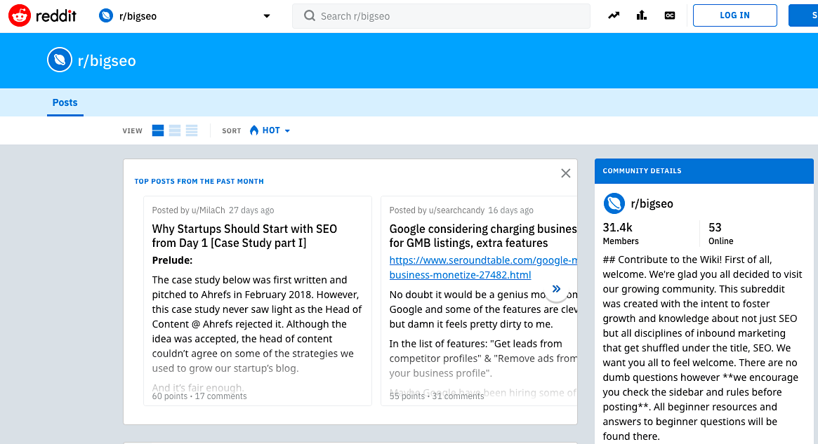 Big SEO on reddit