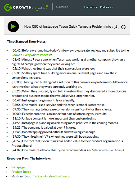 Growth Everywhere podcast show notes