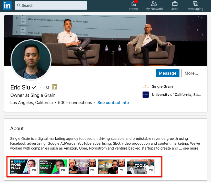 LinkedIn Eric Siu