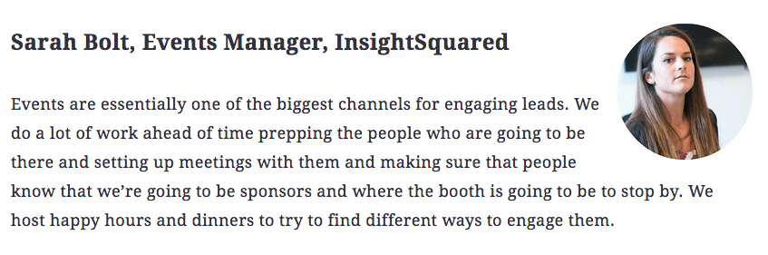 Sarah Bolt, Events Manager, InsightSquared