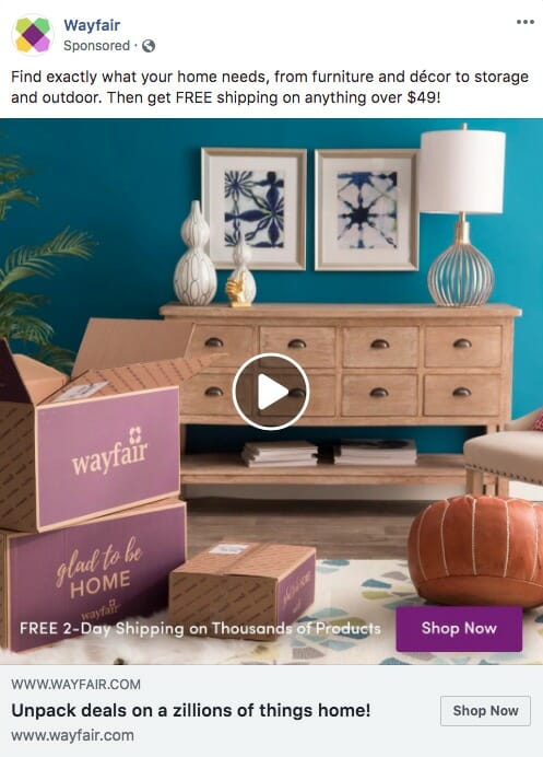 Wayfair ad