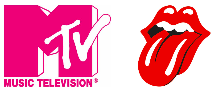 MTV and The Rolling Stones logos