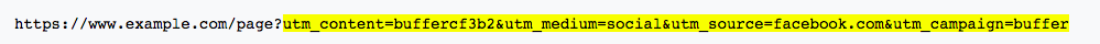 UTM parameters