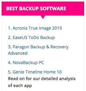 Best backup options