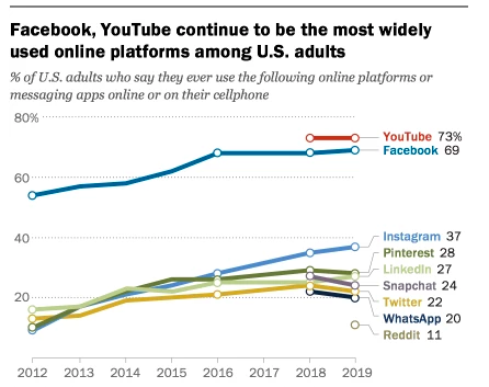 Demographics of Social Media Users in 2019