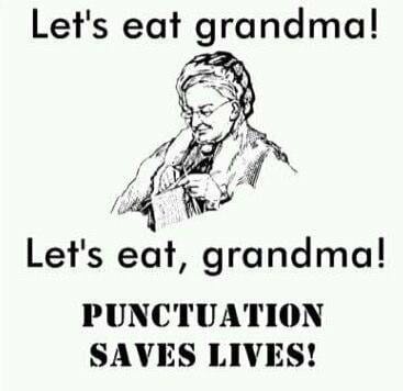 Punctuation saves lives