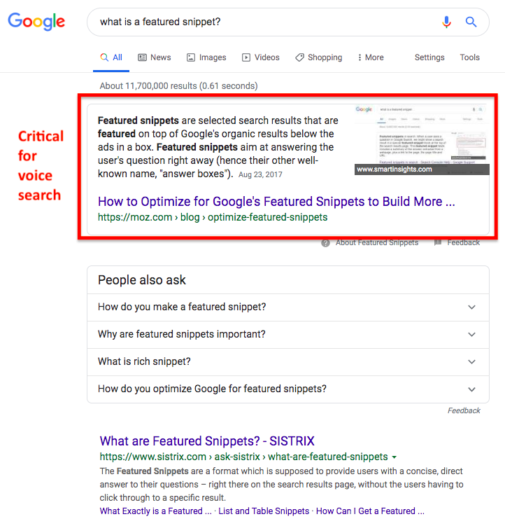 Featured snippet