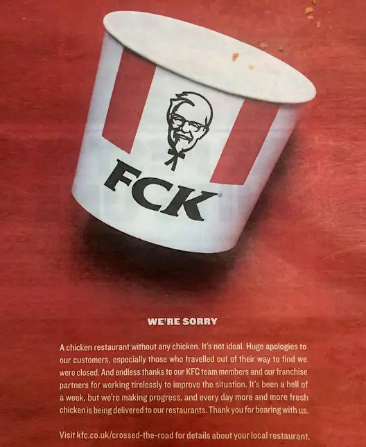 KFC chicken crisis