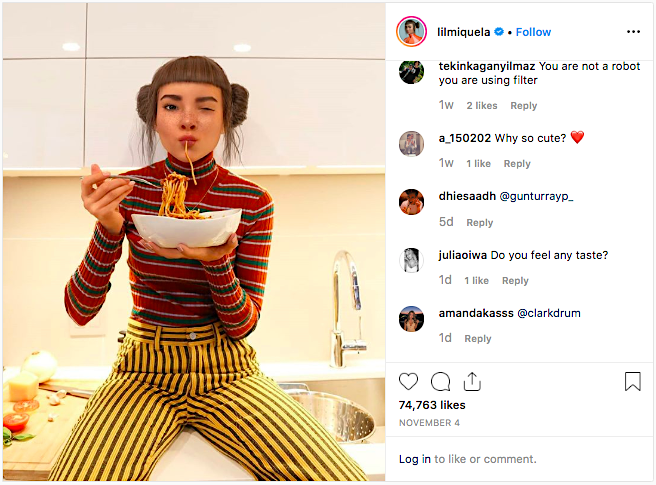 Lil Miquela, CGI influencer