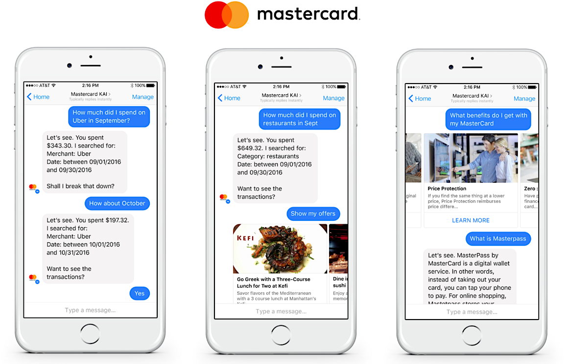 Mastercard chatbot