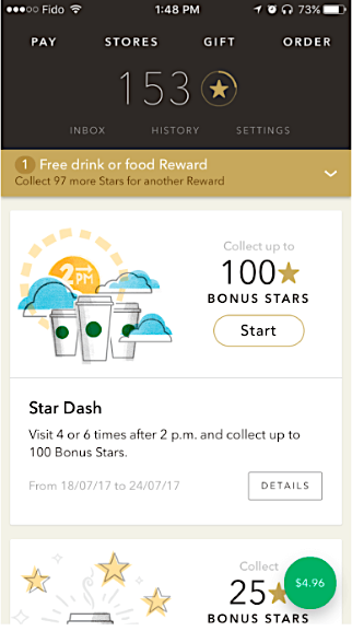 Starbucks app