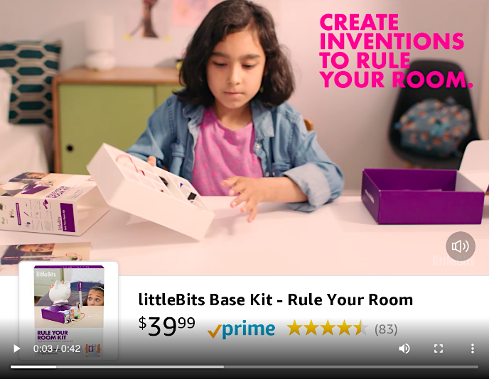 littleBits video in search ad