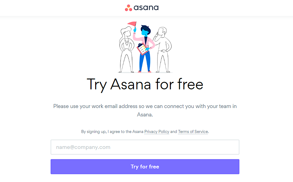 Asana sign up