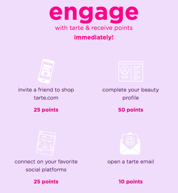 Tarte Cosmetics rewards