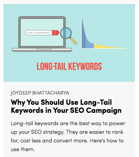 Long tail keywords